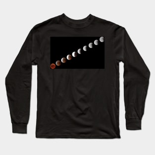 Phases of full eclipse of the Moon Long Sleeve T-Shirt